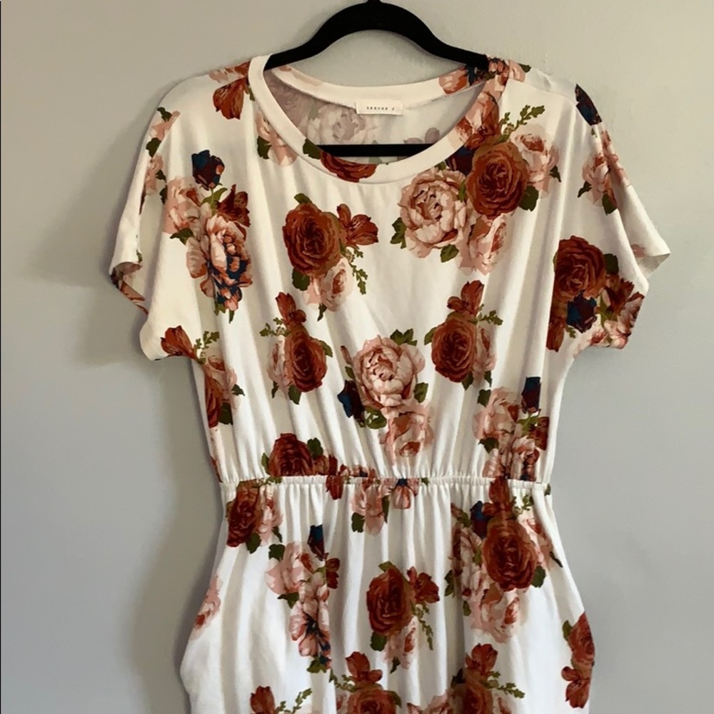 White floral dress
